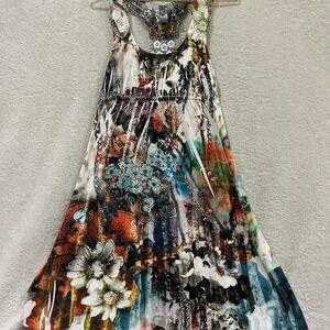 Y2K floral dress with rhinestone details S-Twelve size large Y2K bohemian vibe